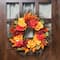 24" Autumn Harvest Peony, Mum & Feather Thanksgiving Wreath, Unlit